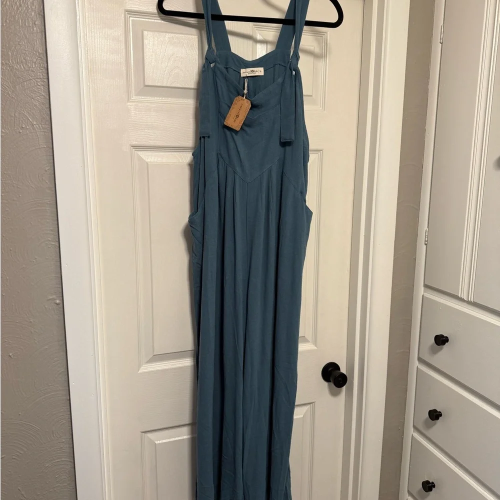 Women's Blue Jumpsuit - Picture 4 of 8
